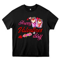 Black happy valentines day Heavy Core Tee - AdoDesignShop