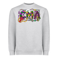 Heather Grey CMA Certified Medical Assistant Mardi Gras Heavyweight Sweatshirt - LillyAllenDesigns