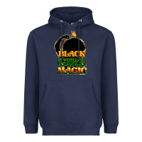 Navy Black magic girl Heavyweight Hoodie - HowdyJamesFarm