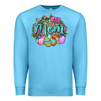Ocean Blue Easter Mom  Happy Easter Day Premium Sweatshirt - CowGirlArtShop