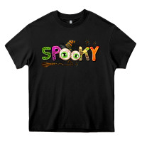 Black spooky Heavy Core Tee - AdoDesignShop