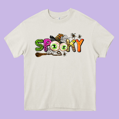 Spooky Heavy Core Tee Designed By Adodesignshop