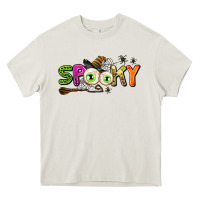Cream spooky Heavy Core Tee - AdoDesignShop