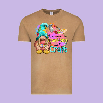 I Just Want Stay Home And Craft Vintage Tee Designed By Nancycooperartshop