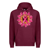 Burgundy Cancer ribbon sunflower Cancer Awareness Premium Hoodie - HowdyJamesFarm