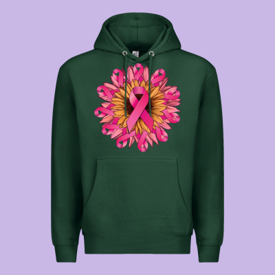 Cancer Ribbon Sunflower Cancer Awareness Premium Hoodie Designed By Howdyjamesfarm