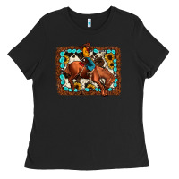 Black rodeo cowboy Ladies Tee - JahusDesignShop