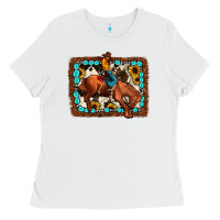 White rodeo cowboy Ladies Tee - JahusDesignShop