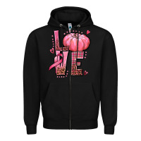 Black love cancer pumpkin Zipper Hoodie - texasbilliewilder