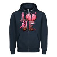 Navy love cancer pumpkin Zipper Hoodie - texasbilliewilder