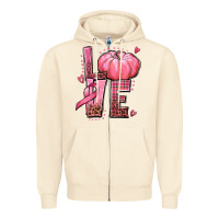 Love Cancer Pumpkin Zipper Hoodie | Teevron