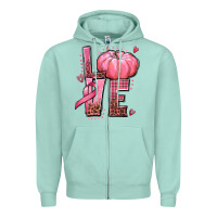 Seafoam love cancer pumpkin Zipper Hoodie - texasbilliewilder