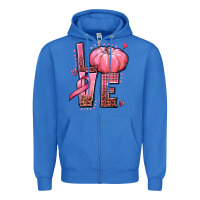 True Royal love cancer pumpkin Zipper Hoodie - texasbilliewilder