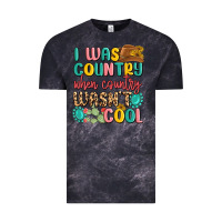 Cloud Black i was country when country wasnt cool Vintage Tee - MaliasSmallBusiness