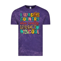 Cloud Purple i was country when country wasnt cool Vintage Tee - MaliasSmallBusiness