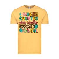 Vintage Mustard i was country when country wasnt cool Vintage Tee - MaliasSmallBusiness