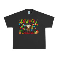 Pigment Black cowboy christmas Urban Heavy Tee - MaliasSmallBusiness