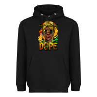 Black Unapologetically dope afro Heavyweight Hoodie - HowdyJamesFarm