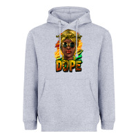 Heather Grey Unapologetically dope afro Heavyweight Hoodie - HowdyJamesFarm