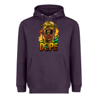 Plum Unapologetically dope afro Heavyweight Hoodie - HowdyJamesFarm
