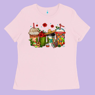 Cinco De Mayo Coffee Cups Ladies Tee Designed By Jasminsmagicworld