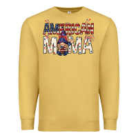 Antique Gold American mama with gnome mothers day Premium Sweatshirt - HowdyJamesFarm