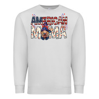 Dove Grey American mama with gnome mothers day Premium Sweatshirt - HowdyJamesFarm