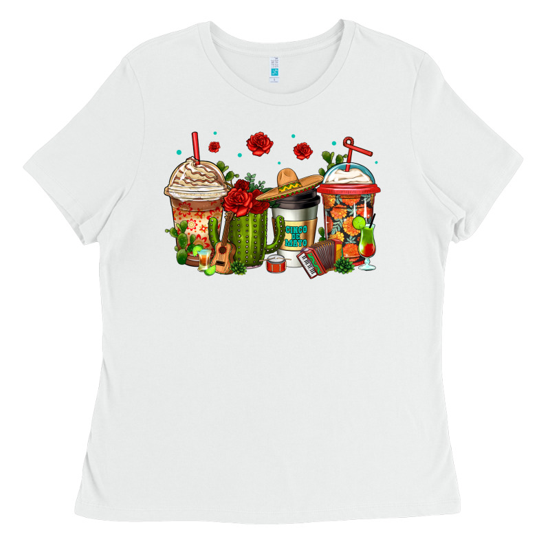 Cinco De Mayo Coffee Cups Ladies Tee by Jasminsmagicworld | Teevron