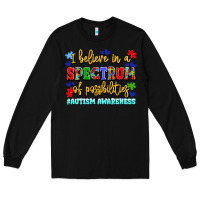 Black i believe in a spectrum of possibilities Long Sleeve Tee - LillyAllenDesigns