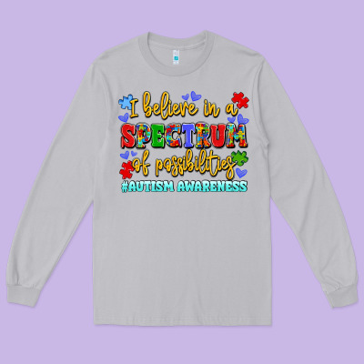 I Believe In A Spectrum Of Possibilities Long Sleeve Tee Designed By Lillyallendesigns