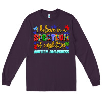 Plum i believe in a spectrum of possibilities Long Sleeve Tee - LillyAllenDesigns