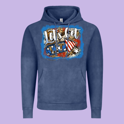 Let's Get Lit Vintage Hoodie Designed By Jasminsmagicworld