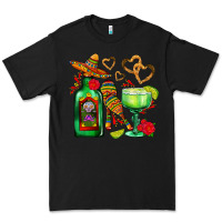 Black mexican tequila margarita and maracas Premium Tee - AdoDesignShop