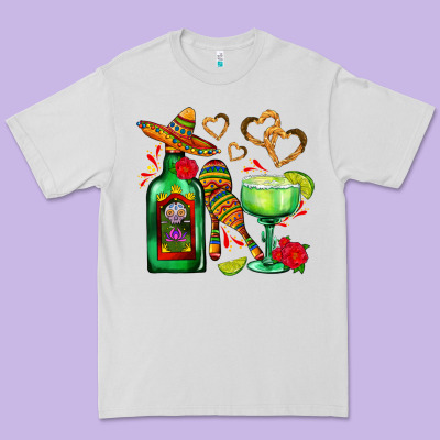 Mexican Tequila Margarita And Maracas Premium Tee Designed By Adodesignshop
