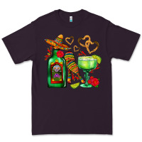 Plum mexican tequila margarita and maracas Premium Tee - AdoDesignShop