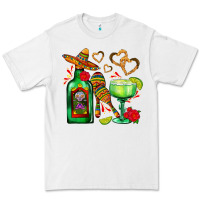 White mexican tequila margarita and maracas Premium Tee - AdoDesignShop
