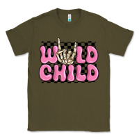 Army Green wild child pink skeleton Classic Tee - MaliasSmallBusiness