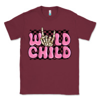 Burgundy wild child pink skeleton Classic Tee - MaliasSmallBusiness