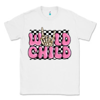 White wild child pink skeleton Classic Tee - MaliasSmallBusiness