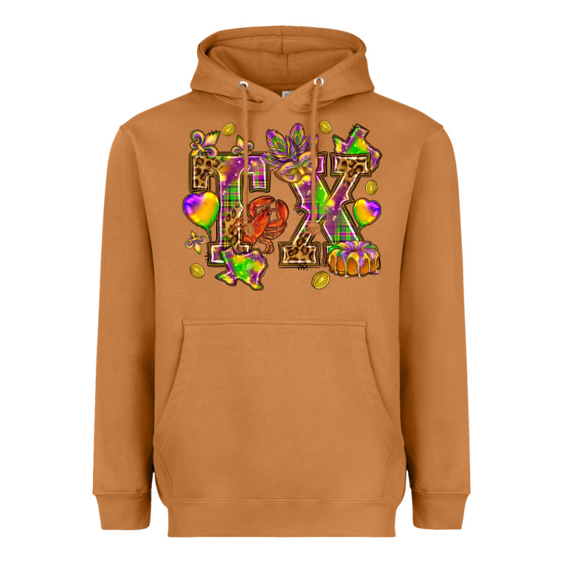 Texas Mardi Gras Heavyweight Hoodie by HowdyJamesFarm | Teevron
