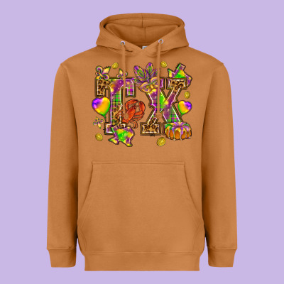 Texas Mardi Gras Heavyweight Hoodie Designed By Howdyjamesfarm