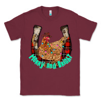 Burgundy horseshoe chicken Classic Tee - CowhideDigitalArt