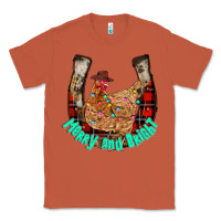 Copper horseshoe chicken Classic Tee - CowhideDigitalArt