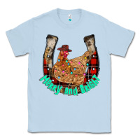 Dusty Blue horseshoe chicken Classic Tee - CowhideDigitalArt