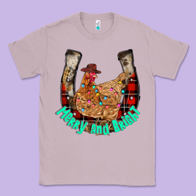 Horseshoe Chicken Classic Tee Designed By Cowhidedigitalart