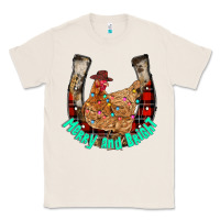 Natural horseshoe chicken Classic Tee - CowhideDigitalArt