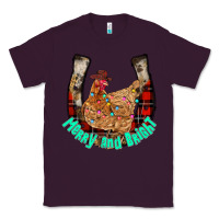 Plum horseshoe chicken Classic Tee - CowhideDigitalArt