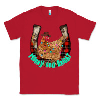 Red horseshoe chicken Classic Tee - CowhideDigitalArt
