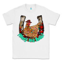White horseshoe chicken Classic Tee - CowhideDigitalArt