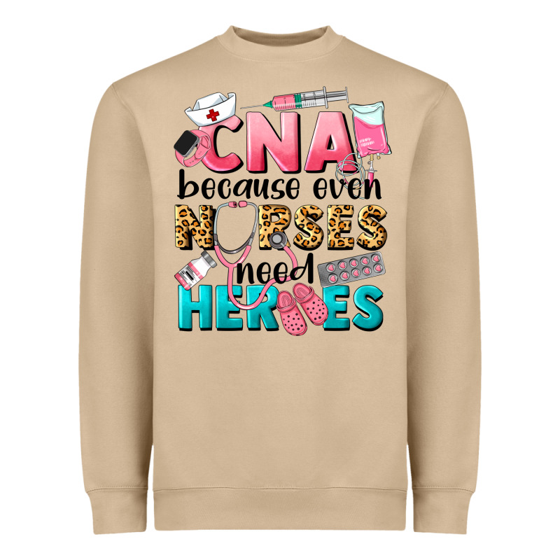 Western Cna Because Nurses Need Heroes Heavyweight Sweatshirt by LillyAllenDesigns | Teevron